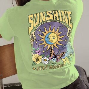 Women Sun Short Sleeve T-shirt