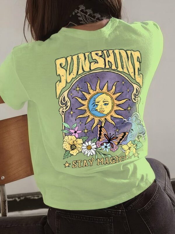 Women Sun Short Sleeve T-shirt