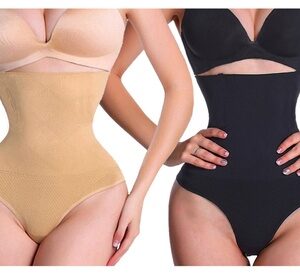 Women Thong Shapewear Body Shaper Tummy Control Waist Cincher Girdle Brief M/L Black Other Body Briefs