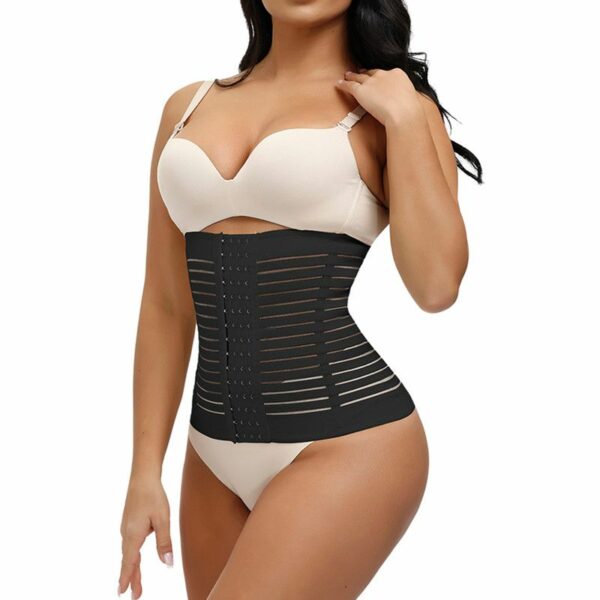 Women Waist Trainer Belly Belt 15 Hook 4 Row Thin Breathable Waist Cincher Body Shapewear Girdle