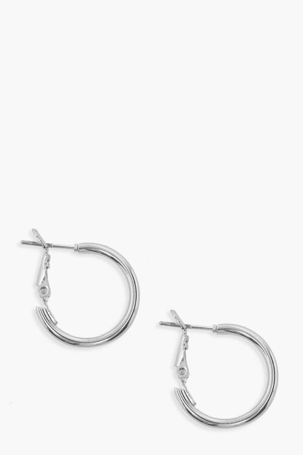 Womens 2Cm Basic Hoop Earrings - Grey - One Size, Grey