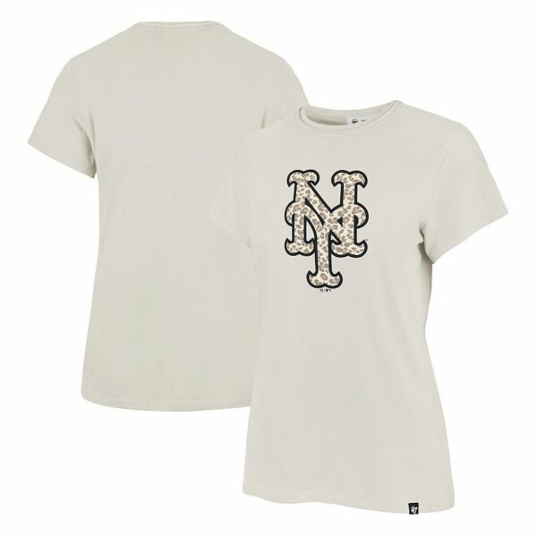 Women's '47 Oatmeal New York Mets Imprint Frankie T-Shirt, Size: XL, Team