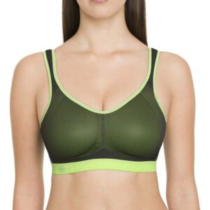 Women's Air Control Sports Bra In Green-Anthracite