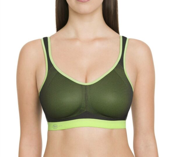 Women's Air Control Sports Bra In Green-Anthracite