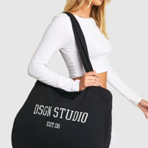 Womens Applique Dsgn Studio Tote Bag - Black - One Size, Black