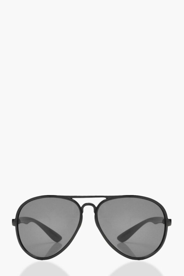 Womens Aviator Tinted Lens Sunglasses - Black - One Size