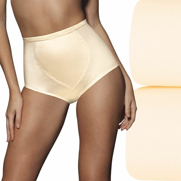 Women's Bali® 2-Pack Firm Control Tummy Panel Firm Control Shaping Brief Panty Set X710, Size: Large, Light Beige