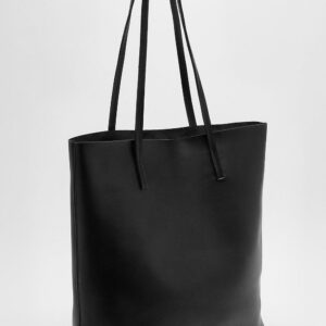 Womens Basic Shopper Tote Bag - Black - One Size, Black