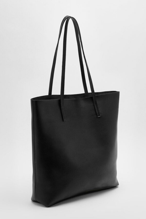 Womens Basic Shopper Tote Bag - Black - One Size, Black