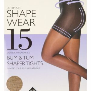 Womens Black Bare 15 Denier Ultimate Shapewear Tights