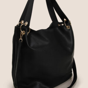 Womens Black Kitty Shoulder Bag