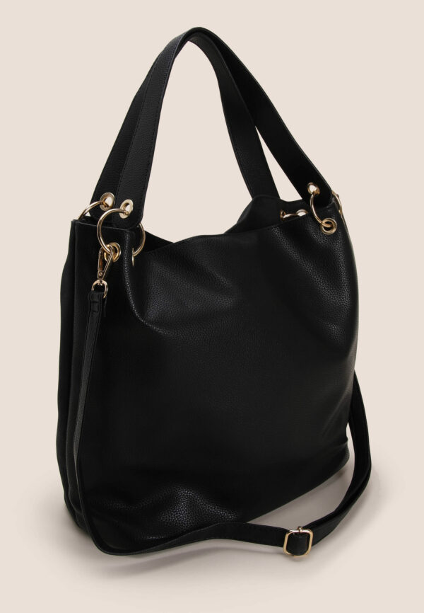 Womens Black Kitty Shoulder Bag