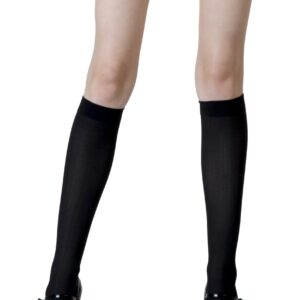 Womens Black Knee High Stockings