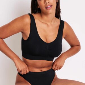 Womens Black Thick Strap Crop Top