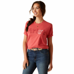 Women's Boyfriend T-Shirt in Heather Baked Apple, Size X-Small, by Ariat