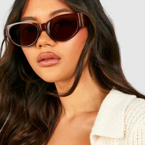 Womens Brown Tinted Frame Sunglasses - One Size, Brown