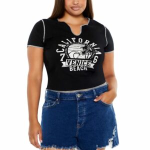 Women's California Baby T-Shirt in Black, 3X