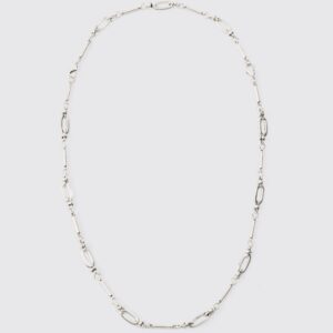 Womens Chain Link Detail Multi Layer Necklace - Grey - One Size, Grey