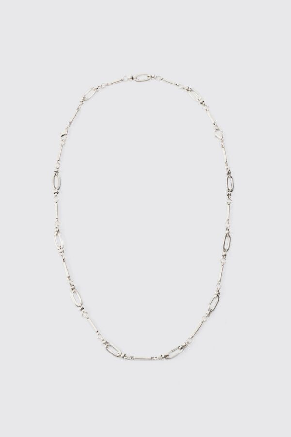 Womens Chain Link Detail Multi Layer Necklace - Grey - One Size, Grey