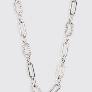 Womens Chain Link Necklace In Silver - Grey - One Size, Grey