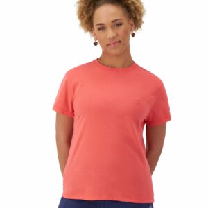 Women's Champion Classic T-Shirt, C Logo High Tide Coral M