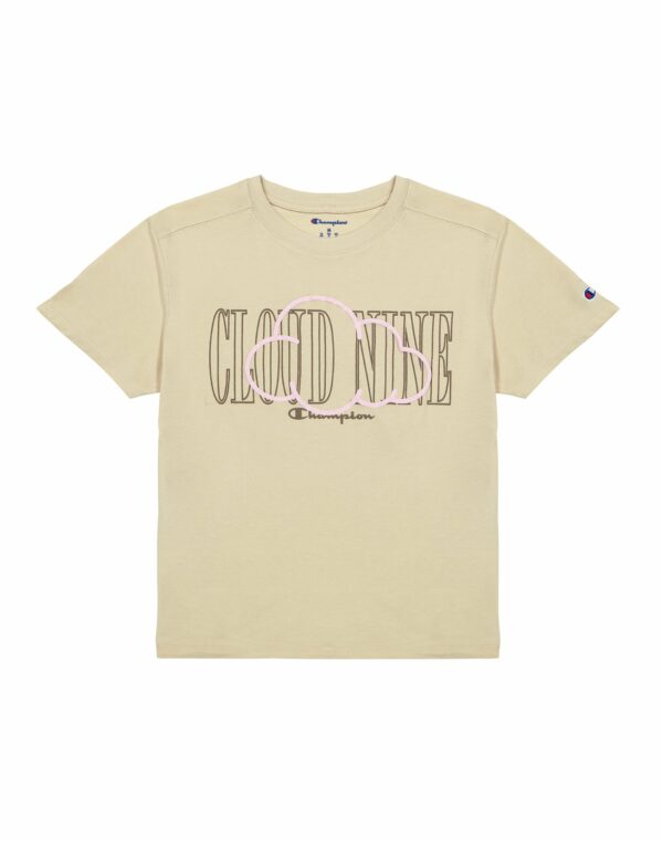 Women's Champion Graphic T-Shirt, Cloud 9 New Cocoa Butter L