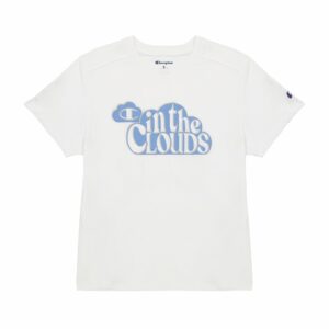 Women's Champion Graphic T-Shirt, In The Clouds White M