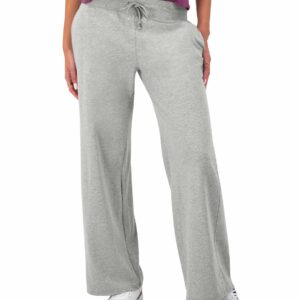 Women's Champion Wide-Leg T-Shirt Pants, C Logo Oxford Grey M