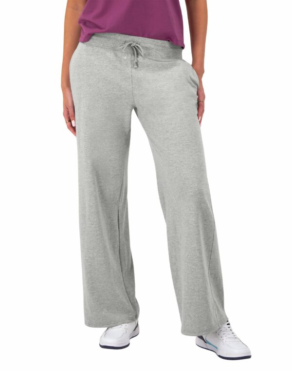 Women's Champion Wide-Leg T-Shirt Pants, C Logo Oxford Grey M