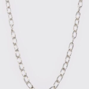 Womens Clasp Detail Chain Necklace In Silver - Grey - One Size, Grey