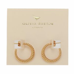 Womens Classic Rope Hoop Earrings