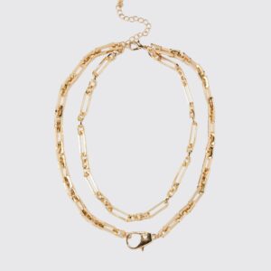 Womens Clip Detail Chain Necklace - Gold - One Size, Gold