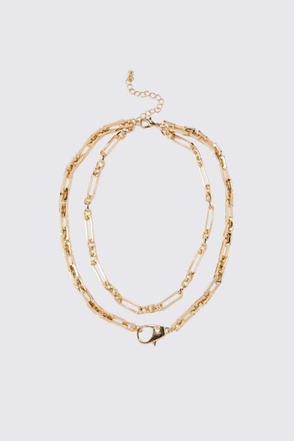 Womens Clip Detail Chain Necklace - Gold - One Size, Gold