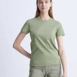 Women's Crew Neck T-Shirt Green XL UNIQLO US