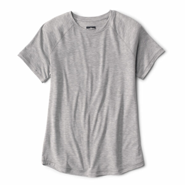 Women's DriCast™ Short-Sleeved UPF 50+ Knit T-Shirt Light Grey Heather Size Medium Recycled Materials/Synthetic Orvis