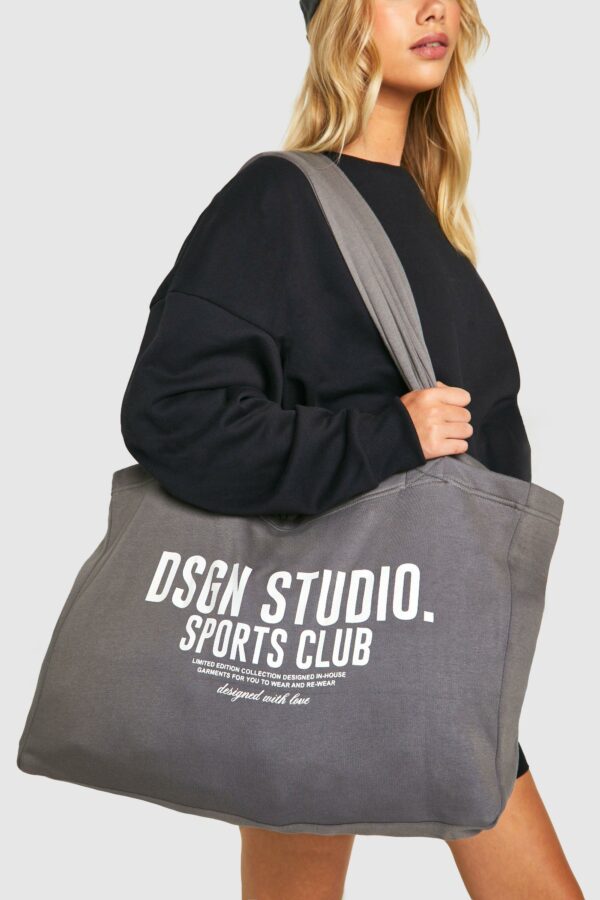 Womens Dsgn Studio Sports Club Tote Bag - Grey - One Size, Grey