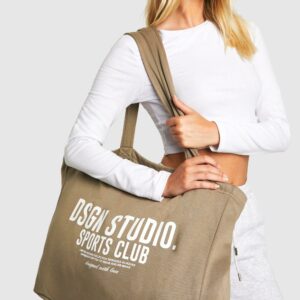 Womens Dsgn Studio Sports Club Tote Bag - Washed Khaki - One Size, Washed Khaki