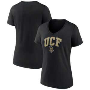 Women's Fanatics Black Ucf Knights Evergreen Campus V-Neck T-shirt - Black