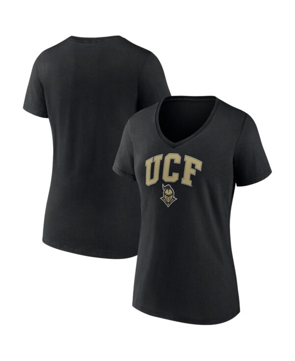 Women's Fanatics Black Ucf Knights Evergreen Campus V-Neck T-shirt - Black