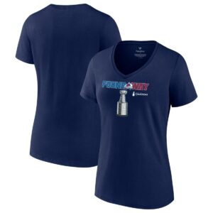 Women's Fanatics Navy Colorado Avalanche 2022 Stanley Cup Champions Plus Size Celebration V-Neck T-shirt - Navy