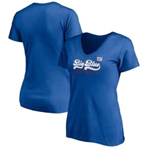 Women's Fanatics Royal New York Giants Hometown Collection Wildcat V-Neck T-shirt - Royal