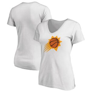 Women's Fanatics White Phoenix Suns Primary Logo Team V-Neck T-shirt - White