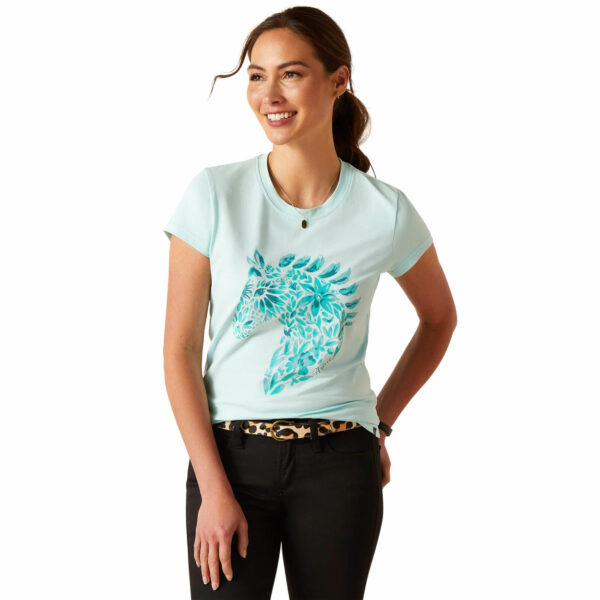 Women's Floral Mosaic T-Shirt in Plume, Size X-Large, by Ariat