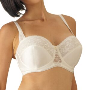 Women's Full Coverage Lace Strapless Bra - Ivory