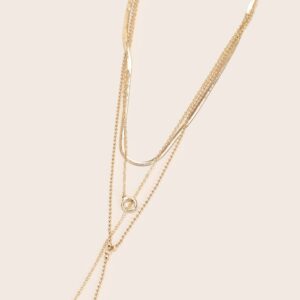 Womens Gold Drop Pearl Necklace