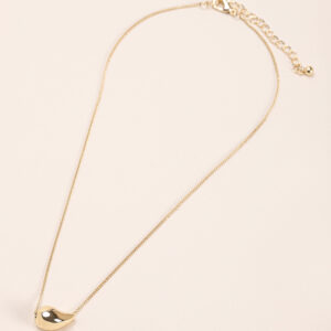 Womens Gold Teardrop Necklace