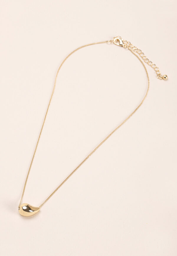 Womens Gold Teardrop Necklace