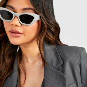 Womens Grey Cat Eye Sunglasses - One Size