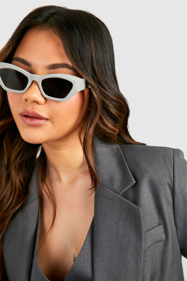 Womens Grey Cat Eye Sunglasses - One Size