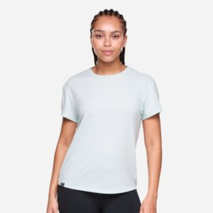 Women's HOKA Essential T-Shirt in Aqua Breeze Htr, Size XS